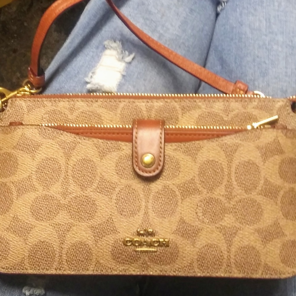 Coach crossnody with removeable wallet